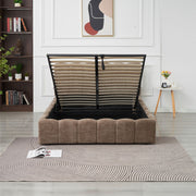 CAMA DOBLE MOON CHENILLE MOKA CON ALMACENAMIENTO 160X200CM