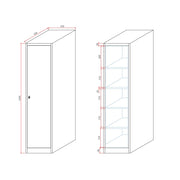 ARMARIO COLUMNA DE METAL GRIS 45X45X185CM