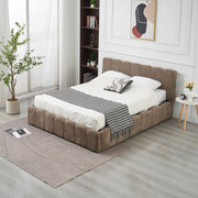 CAMA DOBLE MOON CHENILLE MOKA CON ALMACENAMIENTO 160X200CM