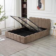 CAMA DOBLE MOON CHENILLE MOKA CON ALMACENAMIENTO 160X200CM