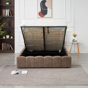 CAMA DOBLE MOON CHENILLE MOKA CON ALMACENAMIENTO 160X200CM