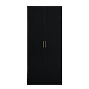 ARMARIO BARBARA DE MADERA NEGRA CON DOS PUERTAS 230X100X60CM