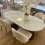 MESA DE COMEDOR KEYSHA, METAL, NOGAL, CERÁMICA, MOKA, 180X90CM