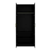 ARMARIO BARBARA DE MADERA NEGRA CON DOS PUERTAS 230X100X60CM
