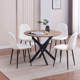 JESSICA DINING TABLE BLACK METAL GRIFFÉ OAK 100CM