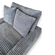 CELIA SOFA, SOFT AND UPRIGHT IN THICK RIBBED FABRIC, 180X135CM