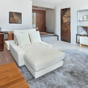 CELIA SOFA, SOFT AND UPRIGHT IN THICK RIBBED FABRIC, 180X135CM