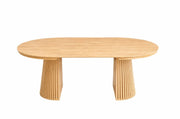 AMBER EXTENDABLE DINING TABLE -MDF LEGS WITH OAK EFFECT FINISH AND MDF TABLETOP. MEASUREMENTS 120/160/200X120X75CM
