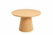 AMBER EXTENDABLE DINING TABLE -MDF LEGS WITH OAK EFFECT FINISH AND MDF TABLETOP. MEASUREMENTS 120/160/200X120X75CM