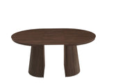 AMBER EXTENDABLE DINING TABLE -MDF LEGS WITH WALNUT EFFECT FINISH  MDF TABLETOP. MEASUREMENTS 120/160/200X120X75CM