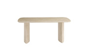 TINA DINING TABLE TRAVERTINE EFFECT LEGS WITH MATTE TRAVERTINE CERAMIC. MEASUREMENTS 180X90X75CM