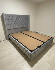 CAMA GREY WITH CANAPE , WITH STUDDED DETAILING 140X190CM