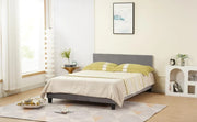 MELBOURNE CAMA  WITH SOMMIER , GREY VELVET 160X200CM