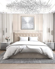 CORSICA CAMA WITH SOMMIER STORAGE WITH BEIGE VELVET 160X200CM