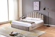 CAMA DOHA CON SOMIER ABATIBLE Y TERCIOPELO MOKA 160X200CM