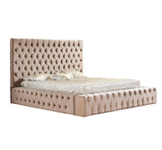 ROYAL TUFTED SOMMIER BED WITH MOCHA VELVET 180X200CM