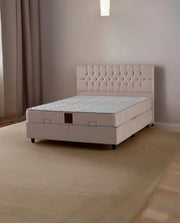 CUBA CANAPE BED WITH TAUPE VELVET  140X190CM