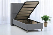 TOKYO CANAPE STORAGE BED WITH GREY VELVET 90X190CM