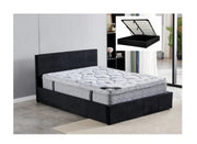 Cama canapé SIMPLY SOMMIER TERCIOPELO NEGRO 140x190cm