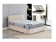 CAMA CANAPÉ SIMPLY SOMMIER CON TERCIOPELO BEIGE 140X190CM