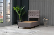 CUBA CANAPE STORAGE BED WITH GREY VELVET 90X190CM