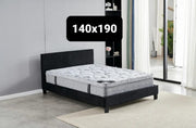 SIMPLY SOMMIER BED WITH BLACK VELVET 140X190CM