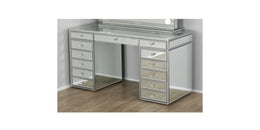 VANITY TABLE WITH 13 DRAWERS WITH 130X55X80CM MIRRORED TOP , MDF STRUCTURE