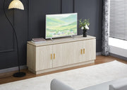 BAIETA TV UNIT WITH TRAVERTINE EFFECT MDF WITH 2 DRAWERS 160X40X60CM