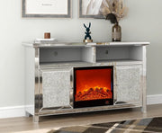 MUEBLE DE TV ETINCELLE CON CHIMENEA CON 2 CAJONES Y ESTRUCTURA DE MDF CON ESPEJO 146X40X85CM