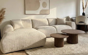 CLOUD LEFT CORNER SOFT WITH MARBELLA FABRIC, FEATURING A MODERN DESIGN , SOFT UPHOLSTERY, SPACIOUS SEATING FOR MAXIMUM COMFORT. WITH BEIGE COLOR 280X165X95CM