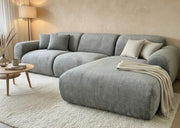 CLOUD RIGHT CORNER SOFT WITH MARBELLA FABRIC, FEATURING A MODERN DESIGN , SOFT UPHOLSTERY, SPACIOUS SEATING FOR MAXIMUM COMFORT. WITH GREY COLOR 280X165X95CM