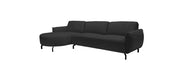 CARLTON RIGHT CORNER SOFA WITH DARK GRAY/ANTHRACITE VELVET AND WOODEN STRUCTURE , AND VELVET UPHOLSTERY 299X160CM