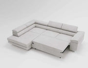 VENTUS RIGHT CORNER SOFA WITH BED OPTION FOR MORE COMFORT, BEIGE VELVET AND STORAGE 270X205X67CM