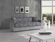 BUKET CONVERTIBLE 3 SEATER SOFA WITH  GREY  PRINTED DESIGN 215X80X80CM