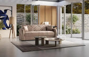 MONA 3 SEATER CONVERTIBLE SOFA WITH ELEGANT DESGIN IN BEIGE COLOR 215X80X80CM