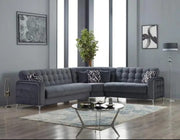 HAVANA CONVERTIBLE CORNER SOFA WITH GREY AND SILVER TOUCH AND CUSHIONS 320/265X91X86CM