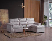 KANSAS BEIGE SOFA WITH STOARGE AND BED OPTION FOR MORE COMFORT 260X100X170CM