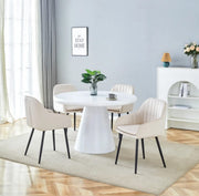 ASSIA DINING TABLE IN WHITE FEATURES A CLEAN AND MODREN DESIGN.120X75CM