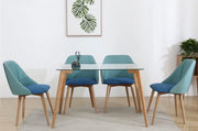 MIRAGE DINING TABLE FEATURES A TRANSPARENT GLASS TOP WITH A MODREN BASE COMBINING SLEEK ELEGANT DESIGN 130X70CM