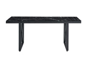 LEVANTO  DINING TABLE WITH BLACK MARBLE TOP AND BLACK METAL FEETS 180X90X75