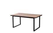 MESA DE COMEDOR BELGRADE DE 160X90X75CM CON MADERA BEIGE Y PATAS DE METAL NEGRO.