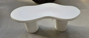 ESRA 120X50X45CM COFFEE TABLE FEATURES A WHITE FINISH WITH AN MATCHING FEETS.