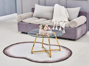 HELOISE COFFEE TABLE WITH METAL GOLD FEETS AND TRANSPARENT GLASS MEASURING 80X45CM
