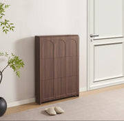 BEYROUTH SHOE CABINET IN MDF WITH  WALNUT EFFECT MEASURING 112X80X17CM