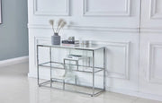 ROMY SILVER FINISHING WITH WHITE MARBLE MEASURING120X40X80CM