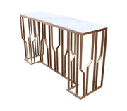 PORTOFINO GOLD FINISHING CONSOLE WITH WHITE MARBLE MEASURING 120X40X78CM
