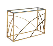 CONSOLA TRANSPARENTE CALVIN GOLD 120X40X78CM