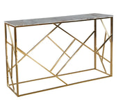 GEOMAG GOLD CONSOLE WITH WITE MARBLE 120X40X78CM