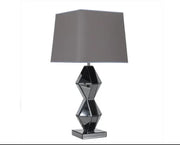 BROKEN STYLE LAMP WITH SILVER LAMPSHADE 38X38X84CM