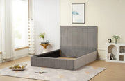 POLO BED FRAME 160X200 CM GREY VELVET WITHOUT BED BASE , MATRESS.